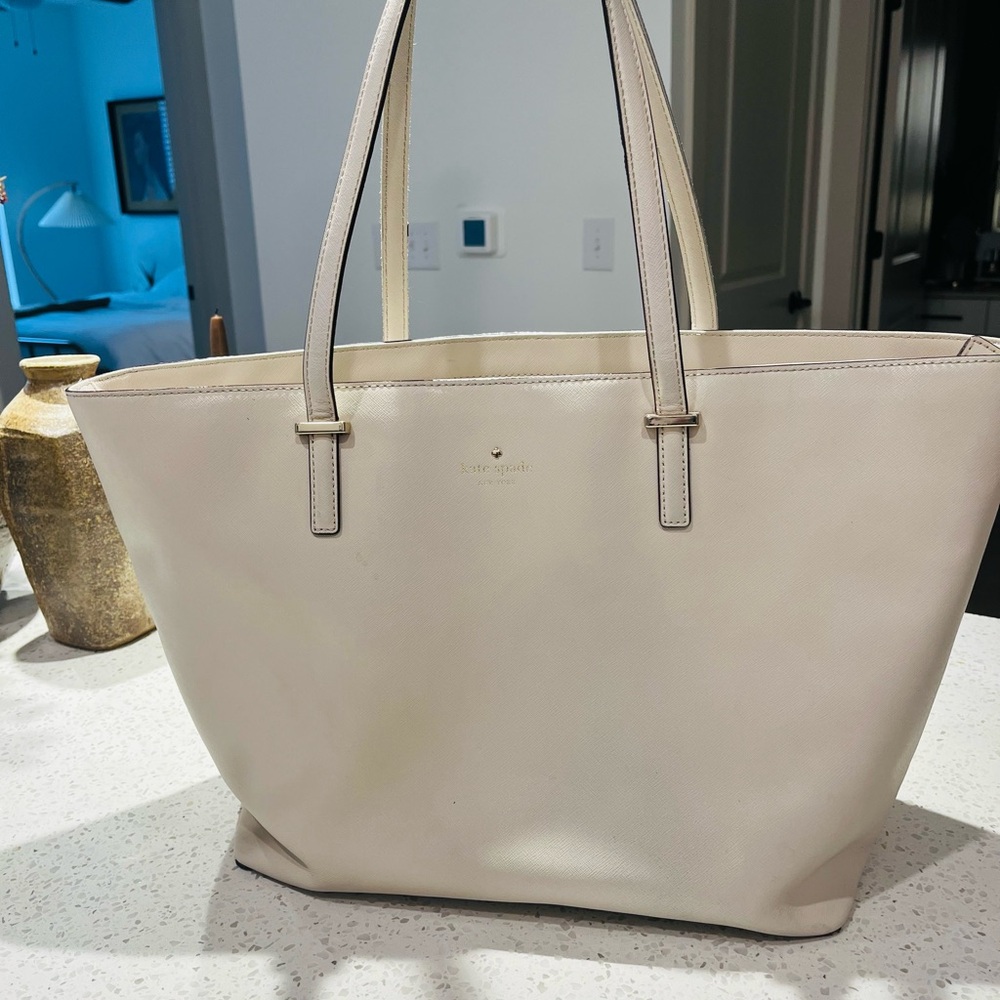 Kate Spade Large Ivory Tote Bag